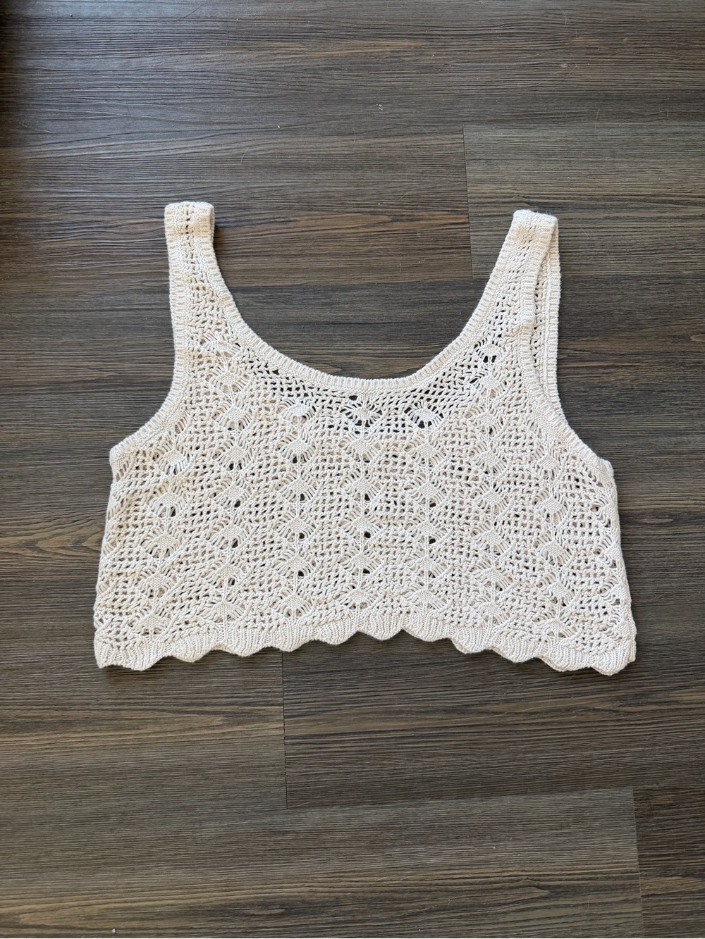 Victoria's Secret Crochet Crop Tank in Cream